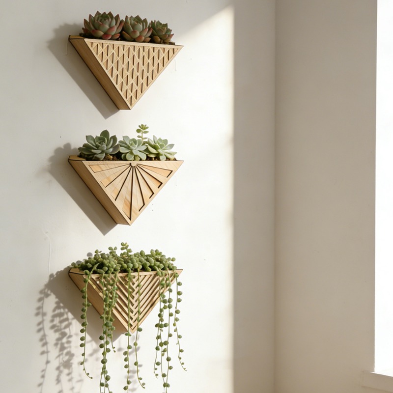 Geometric Shelf Triangle - 1 шт. Настенная полка-треугольник из светлого